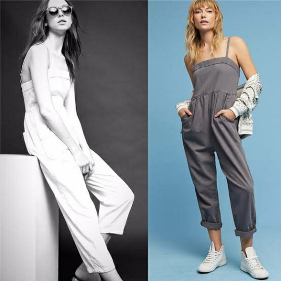 Anthropologie Pants - Anthro Postcard Every Day Gray Babydoll Romper